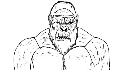 How To Draw King Kong Step By Step Youtube