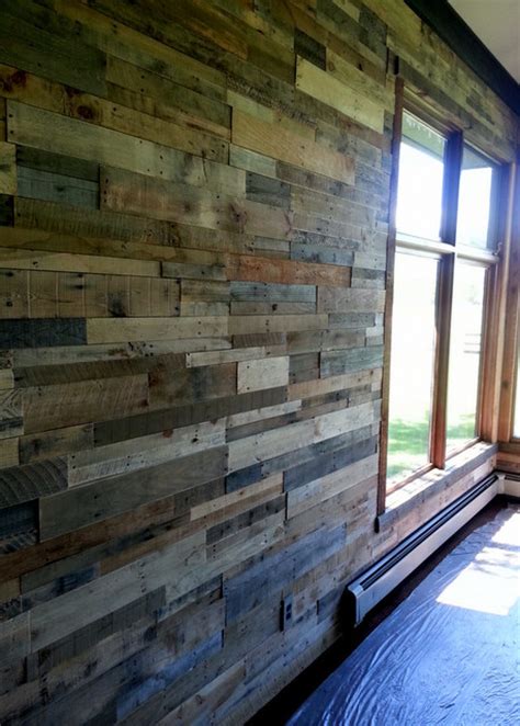 Recycled Pallet And Reclaimed Wood Paneling Rustic