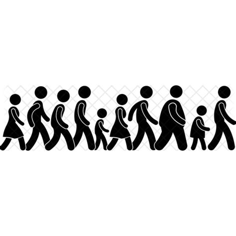 People Walking Icon Download In Glyph Style