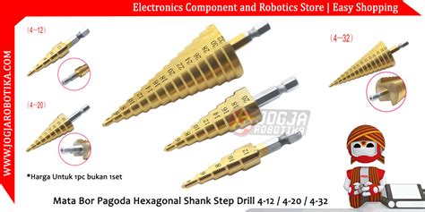 Mata Bor Pagoda Hexagonal Shank Multi Step Drill