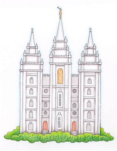 How To Draw The Salt Lake Temple