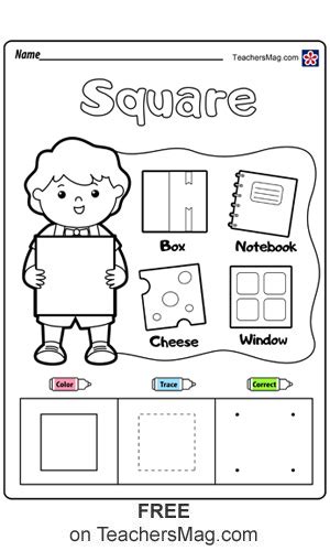 shapes worksheets  preschoolers teachersmagcom