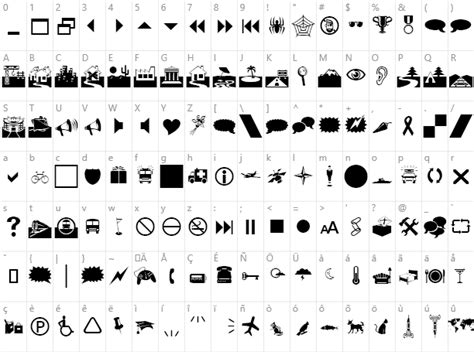 Wingdings Webdings Font Icon Character Map Printable Cheat Sheet Vrogue