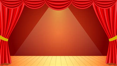 Drama Theater Stage In Glamor Red Design Copy Space 4394249 Vector Art