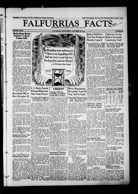 Falfurrias Facts (Falfurrias, Tex.), Vol. 33, No. 29, Ed. 1 Friday