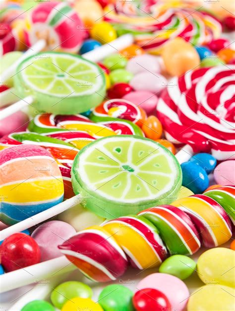 Colorful Lollipops And Candies High Quality Food Images ~ Creative Market
