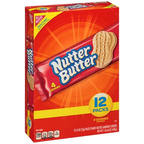 America's #1 peanut butter cookie. Nutter Butter Peanut Butter Sandwich Cookies (12 count ...