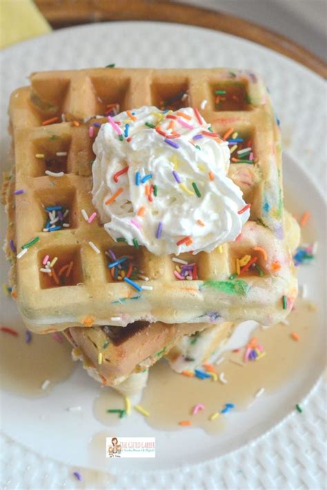 Birthday Cake Waffles Birthday Breakfast Ideas For Kids