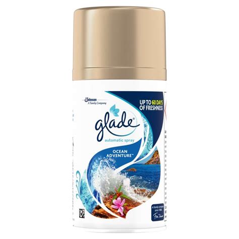 Customize your home air freshening experience with glade. Glade Automatic Spray Refill Ocean Adventure 269ml from Ocado
