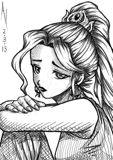 Sketch Practice Lonely And Sad Princess By Nairarun15 On