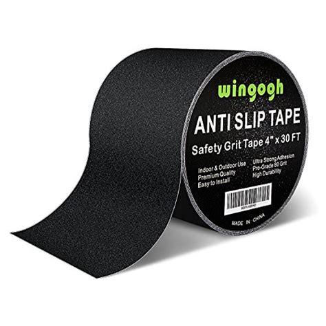 Wingogh Anti Slip Tape 4 Inch X 30 Foot Grip Tape Black Grit Non Slip