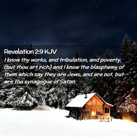 Revelation 29 Kjv I Know Thy Works And Tribulation And Poverty