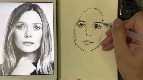 Draw Elizabeth Olsen In 10 Minutes Youtube