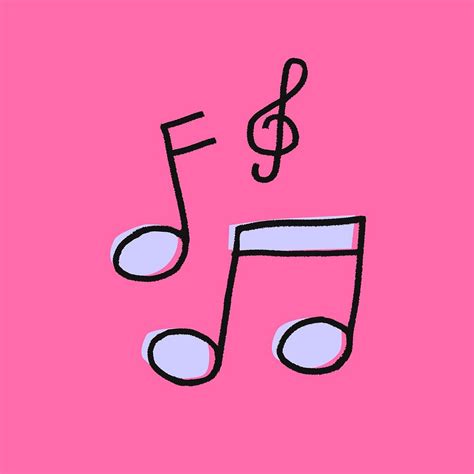 Musical Notes Sticker Cute Doodle Free Psd Illustration Rawpixel