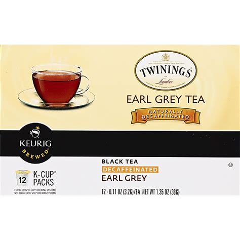 Twinings Of London® Earl Grey Decaffeinated Flavoured Black Tea 12 Ct K Cup® Pods 134 Oz Box
