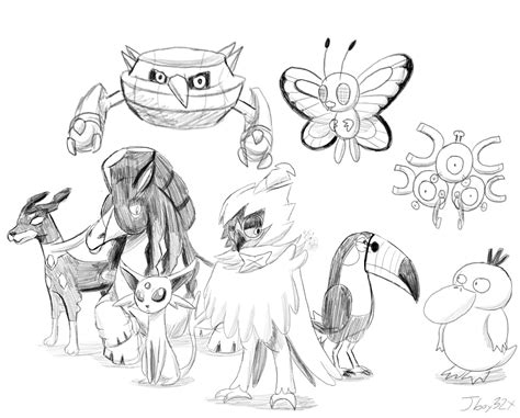 Pokemon Line Drawing At Explore Collection Of