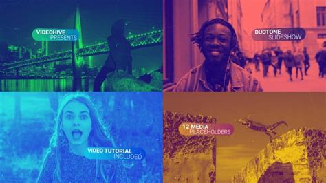 More free after effects templates: Duotone Slideshow | After effects, After effects templates ...