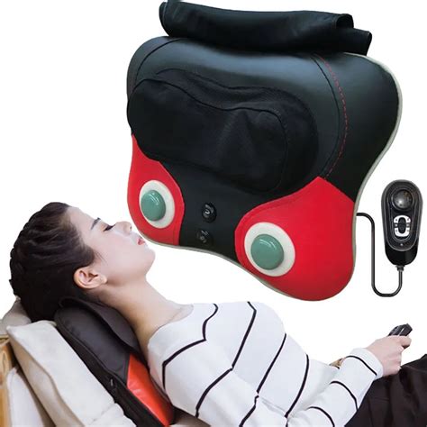 Neck Massager Back Waist Pillow Electric Shiatsu Cervical Massager Device Household Neck Hip Leg