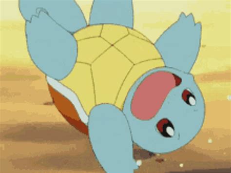 squirtle pushing a pokémon into a tube