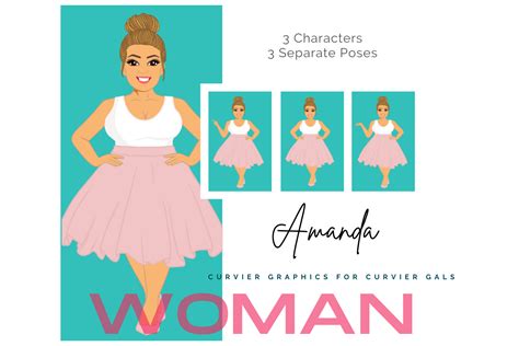 Woman Clipart Illustration Girl Graphic Clip Art Fashion By Amanda Lee Graphics