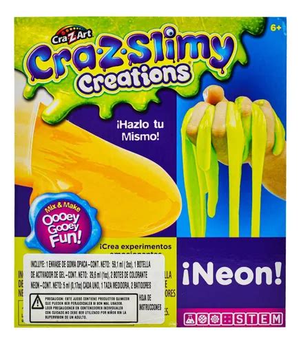 Craz Z Slimy Creation Slime Neon Mezcla Y Crea Cra Z Art Mercadolibre