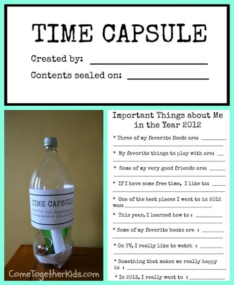 Come Together Kids New Years Eve Time Capsule With Printables
