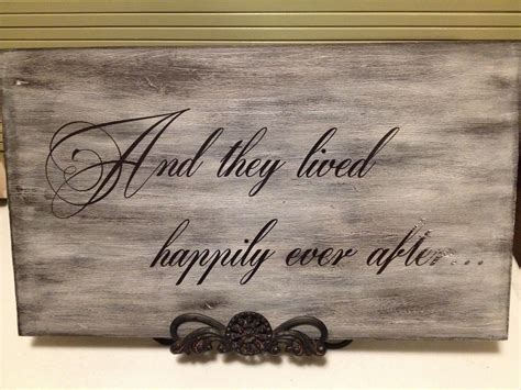 And They Lived Happily Ever After Original Hand Painted Sign With