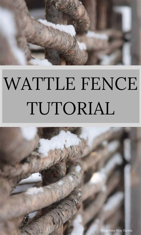 However, you can use clamps to help with the process if you are constructing the fence on your own. How to Make Wattle Fencing Step by Step for Animal and Garden Fencing | Wattle fence, Vegetable ...