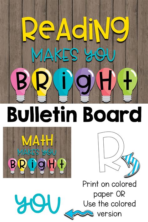 Bulletin Board READING MAKES YOU BRIGHT | Reading bulletin boards