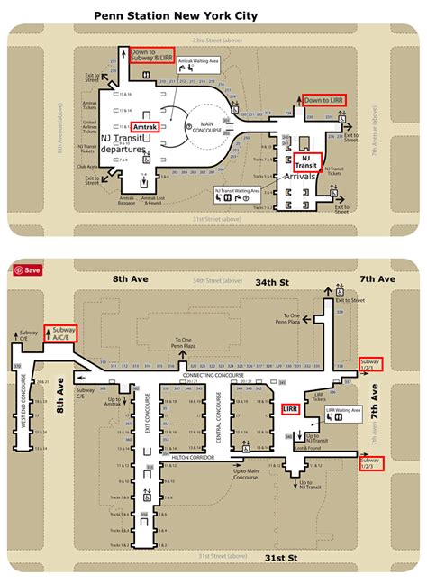 New York Penn Station Map