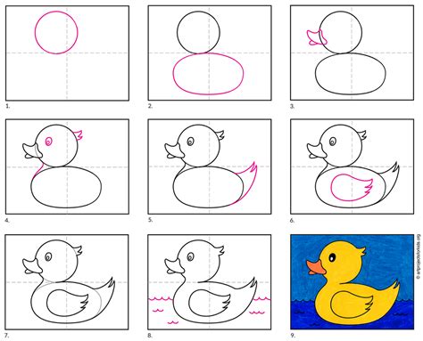 how to draw a rubber duck easy design talk