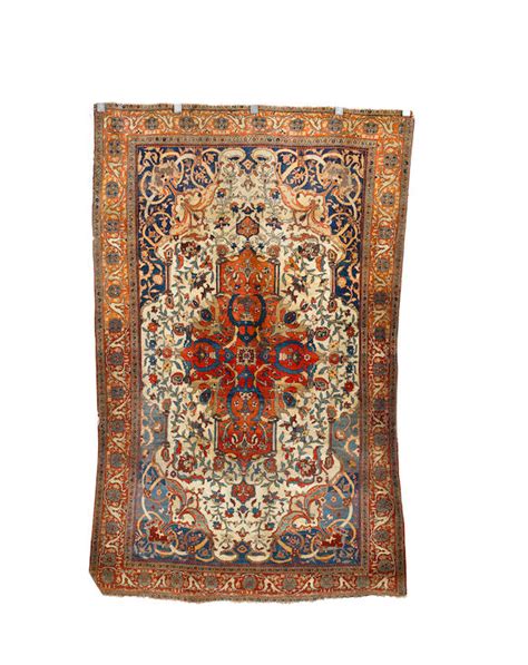 bonhams a sarouk rug west persia circa 1890 6 ft 11 in x 4 ft 4 in 210 x 132 cm losses to