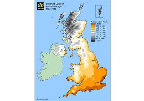 Sunniest Places In Uk Map