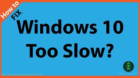 How To Fix Slow And Unresponsive Windows 10 Os Youtube