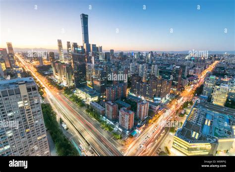 Beijing International Trade City Scenery Stock Photo Alamy
