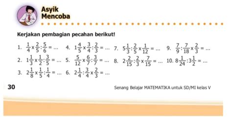 Kunci Jawaban Matematika Kelas 5 Sd Mi Halaman 30 Kerjakan Pperkalian
