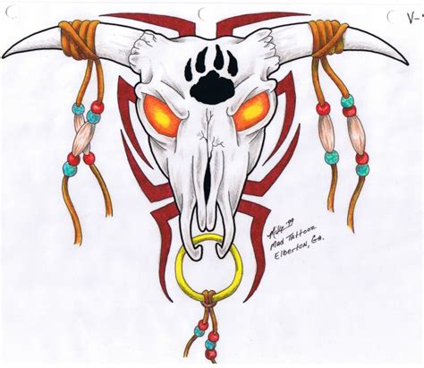 Black cow skull tattoo design. Cow skull tattoo by madtattooz on DeviantArt