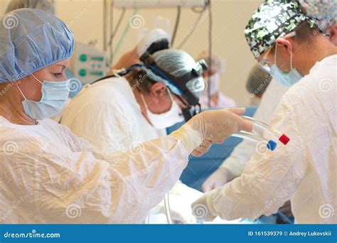 Heart Surgeon Performs Open Heart Surgery Editorial Stock Image Image