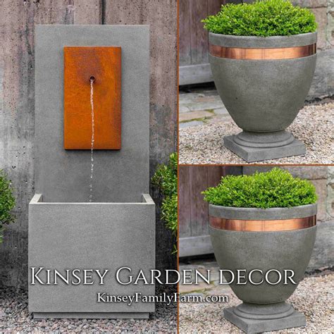 Mc1 Outdoor Floor Fountain Urn Planters Set Kinsey Garden Decor