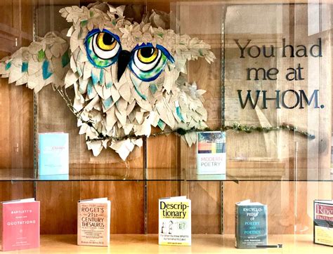 Owl Library Display Modern Poetry Centralia Library Displays Kirk