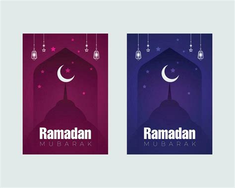 Ramadan Kareem A4 Flyer Poster Banner Leaflet Layout Vector