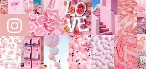 Baby Pink Aesthetic Wall Collage Kit 100pcs Printable Bougee Etsy Uk