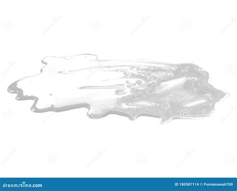 Spilled Milk Puddle Isolated On White Background Stock Illustration