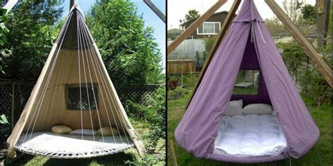 Set the trampoline with sufficient space around it. DIY Trampoline Bed Swing - How To Upcycle Your Trampoline