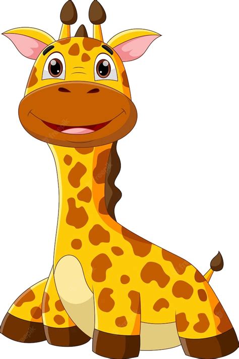 Premium Vector Cute Giraffe Cartoon