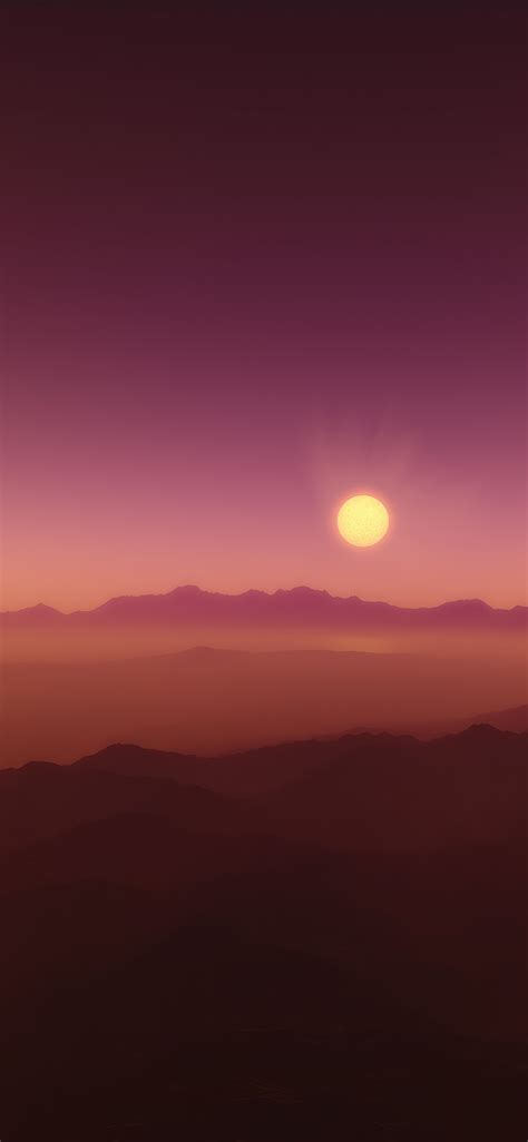 1125x2436 Sunrise Morning Digital Art 5k Iphone Xsiphone 10iphone X