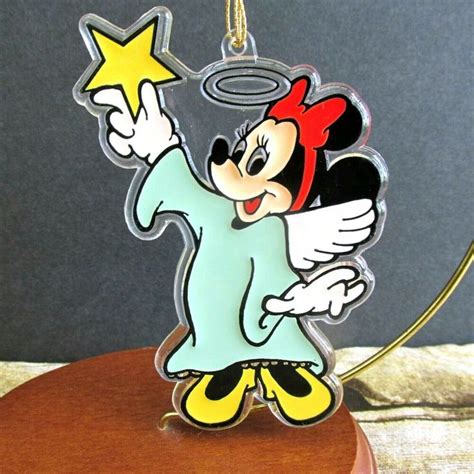Minnie Mouse Angel Christmas Ornament Acrylic Suncatcher Walt Disney