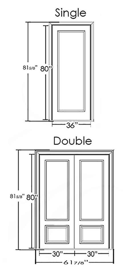 The general rule of thumb being, the rough opening for a normal interior or exterior door, is two inches wider than the stated door size. Standard door dimensions | Portas interiores, Arquitetura ...