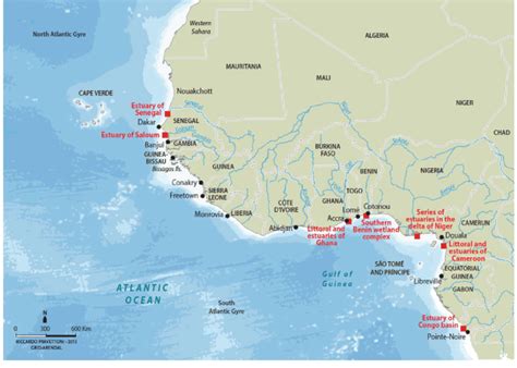 Africa Map Atlantic Ocean