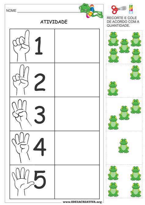 Atividade Número E Quantidade Com Recorte E Colagem Primavera